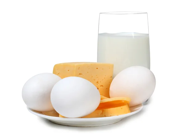 Huevo y leche — Foto de Stock