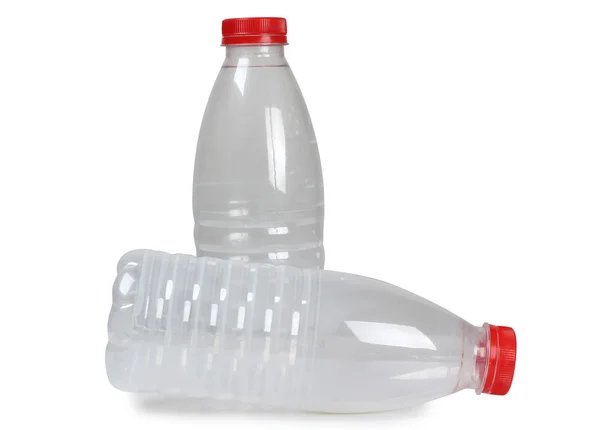Botella vacía con leche — Foto de Stock