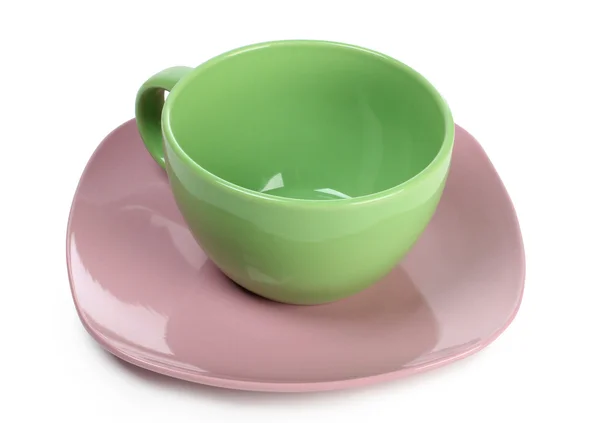 Gröna cup på plattan — Stockfoto