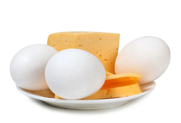 Kaas en eieren — Stockfoto