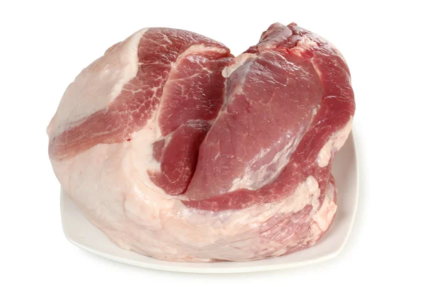 Carne de porco na chapa — Fotografia de Stock