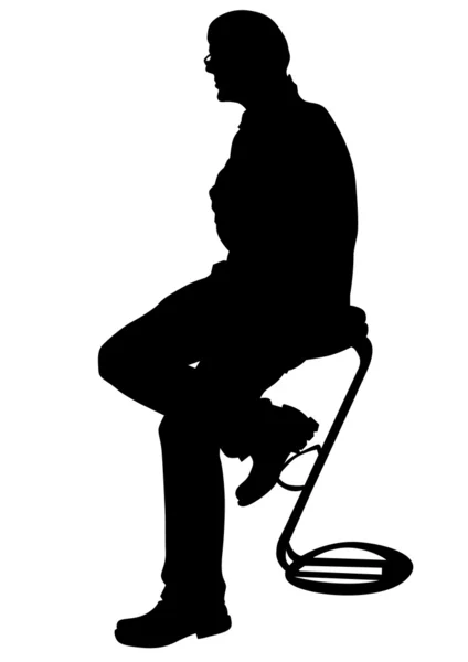 Omul de afaceri pe scaun — Vector de stoc