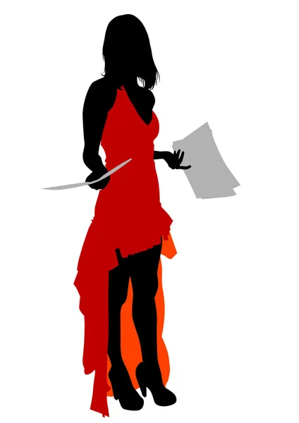 Robe rouge femmes — Image vectorielle