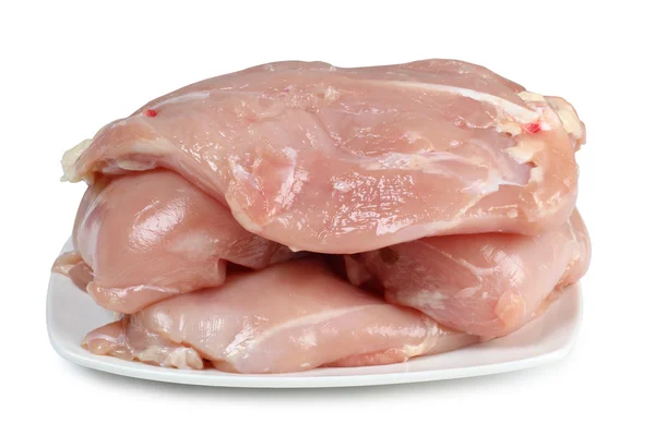 Куряче м'ясо на тарілку — 스톡 사진
