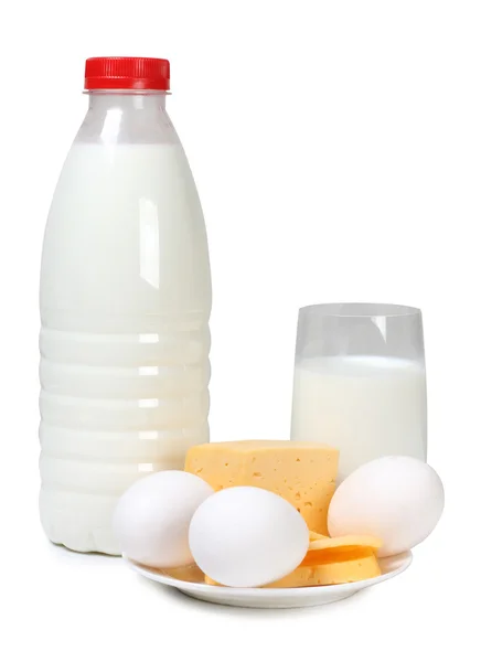 蛋、 奶酪和牛奶 — 图库照片