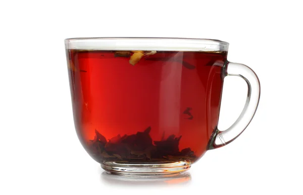 Glass cup with tea — Stock Photo, Image