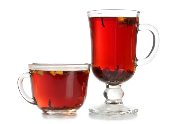 Dwie szklanki z herbatą — Zdjęcie stockowe