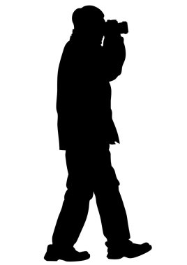 adam beyaz fotoğraf makinesi