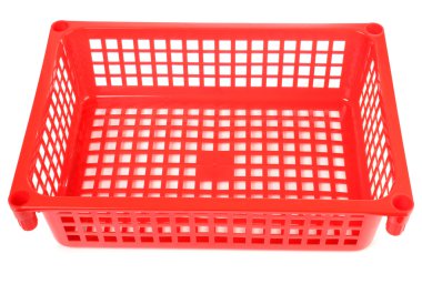 Kırmızı plastik sepet