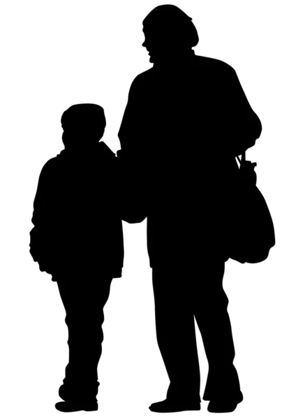 Padre y niño — Vector de stock