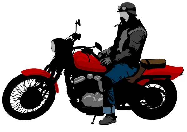 Retro motorkář — Stockový vektor