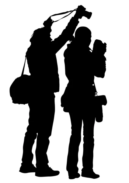 People with camera — Stock Vector