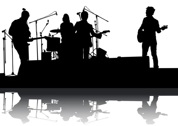 Grupo de rock — Vector de stock