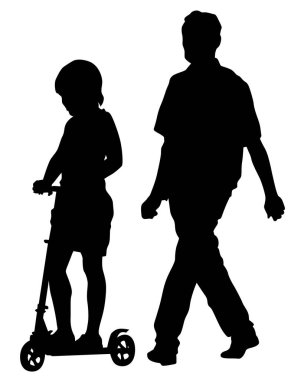 Beyaz arka plan üzerinde küçük çocuğu olan aileler