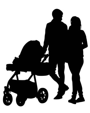 Beyaz arka plan üzerinde küçük çocuğu olan aileler