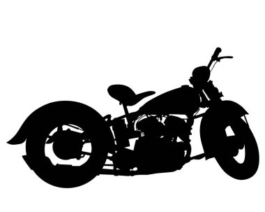 Koruyucu giysili bir adam spor bisikleti sürüyor. Beyaz arka planda izole edilmiş siluet