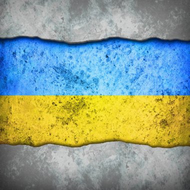 Ukrayna bayrak renkleri ile soyut doku arkaplanı grunge