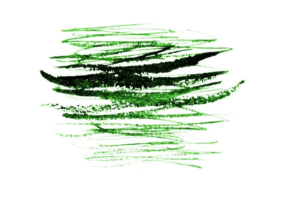 Pinceladas Verdes Sobre Papel — Fotografia de Stock