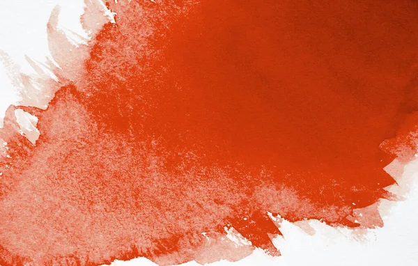 Aquarela Vermelha Abstrata Sobre Fundo Branco — Fotografia de Stock