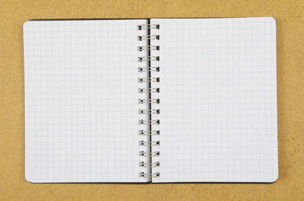 Open Spiraal Notebook Blanco Papier — Stockfoto