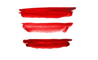 Soyut kırmızı suluboya beyaz arkaplanda izole edildi