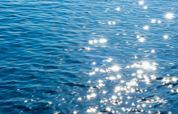 Modrá Mořská Voda Pozadí Textura — Stock fotografie
