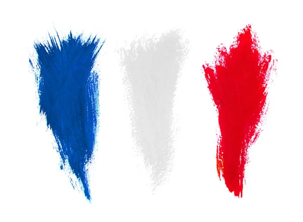 Grungy French Flag Vintage Paper Background — 스톡 사진