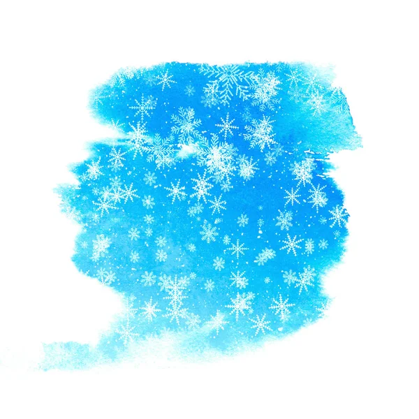 Winter Snow Blue Background Snowflakes — Stock Photo, Image