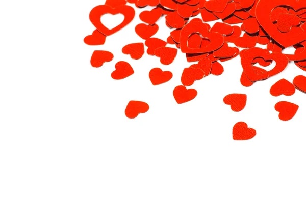 Valentine Hearts Elszigetelt Fehér — Stock Fotó