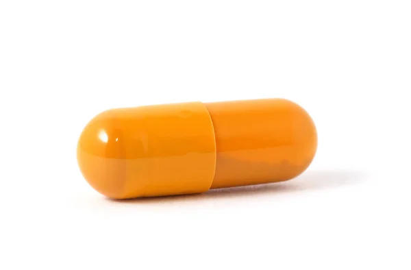 Pillole Capsule Isolate Sfondo Bianco — Foto Stock