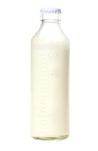 Melk Fles Geïsoleerd Wit — Stockfoto
