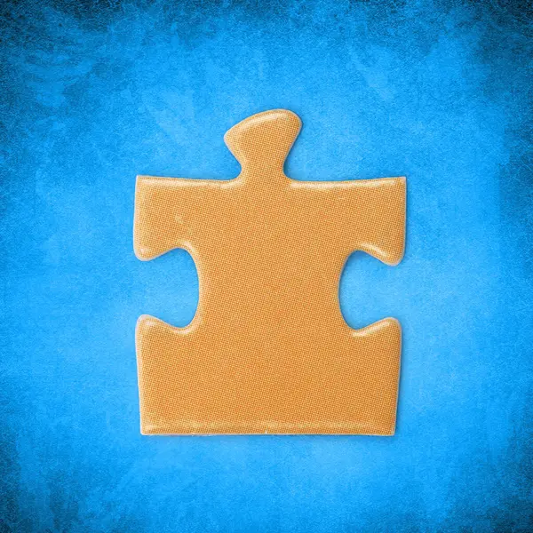 Closeup Jigsaw Bulmaca Parçası — Stok fotoğraf