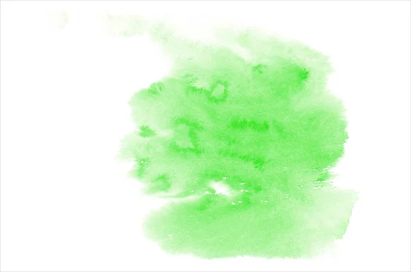 Aquarela Verde Sobre Papel — Fotografia de Stock