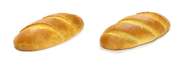 一条面包被隔绝在白色背景 — 图库照片