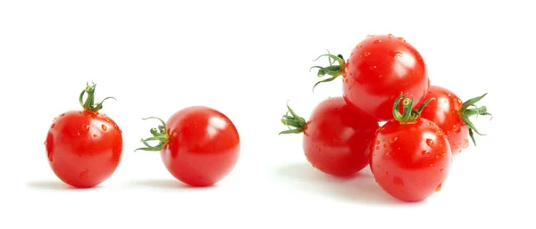 Tomate Cereja Fresco Fundo Branco — Fotografia de Stock