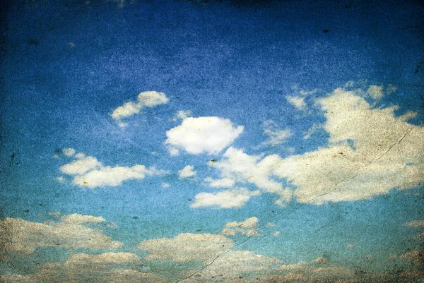 Imagen Grunge Del Cielo Azul Con Nubes — Foto de Stock