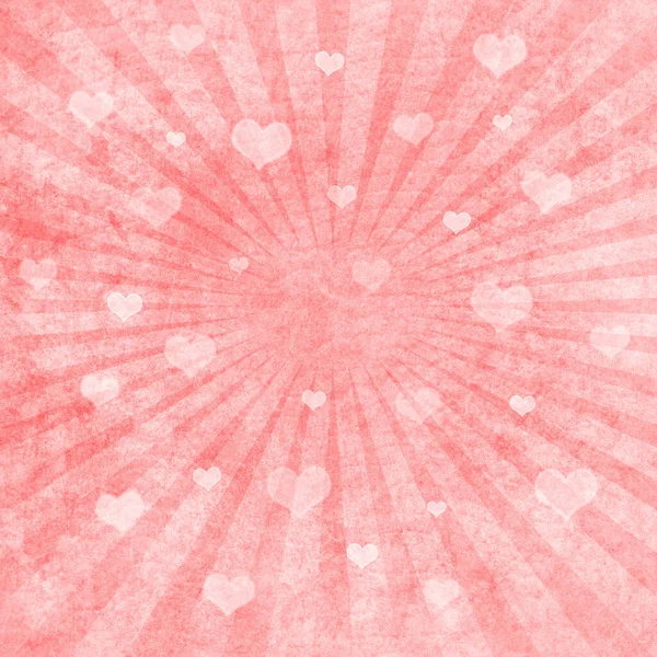 Decorative Grunge Valentine Background Hearts — Stock Photo, Image