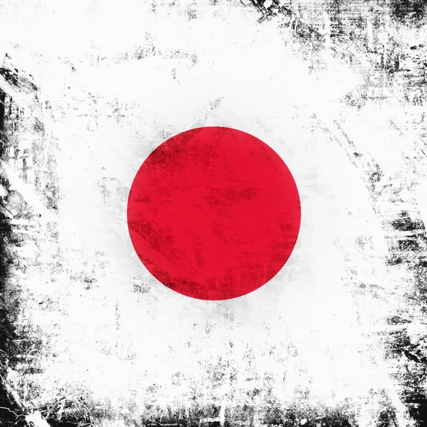 Japão Grunge Bandeira Fundo País Asiático — Fotografia de Stock