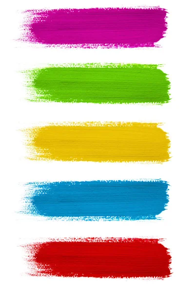 beyaz üzerine renkli boya vuruşları