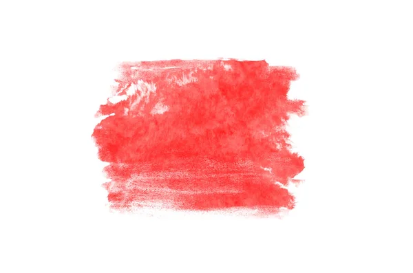 Abstrato Aquarela Vermelha Isolado Fundo Branco — Fotografia de Stock