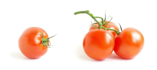 Verse Cherry Tomaat Witte Achtergrond — Stockfoto