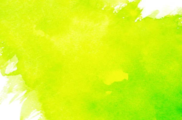 要旨緑と黄色の水彩の背景の質感 — ストック写真