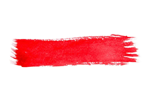 Pinceladas Vermelhas Sobre Papel — Fotografia de Stock