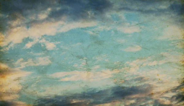 Fondo Vintage Cielo Azul Con Nubes — Foto de Stock