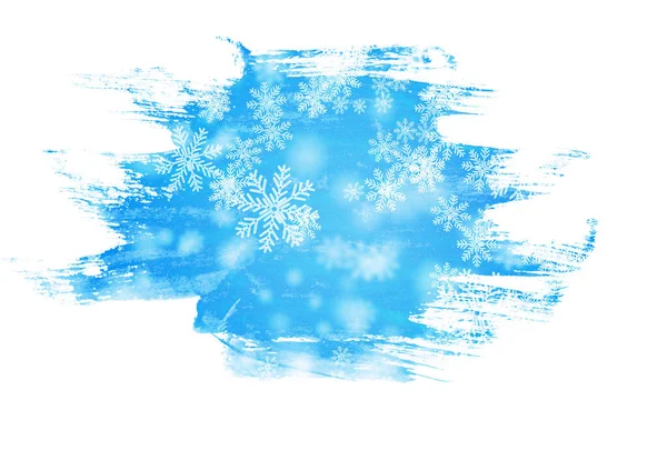 Blue Background Snow Flakes — Stock Photo, Image