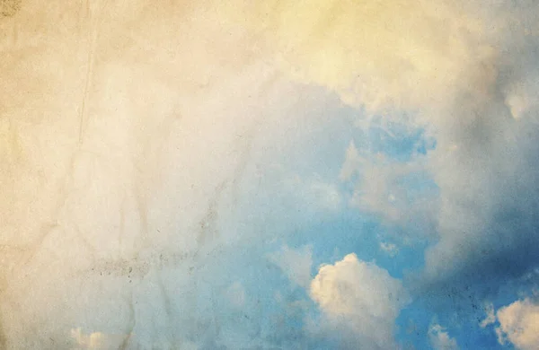Blue Sky Clouds Grunge Style Noise — Stock Photo, Image