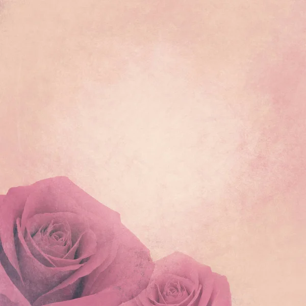 Романтичний Ретро Гранжевий Фон Трояндами — стокове фото