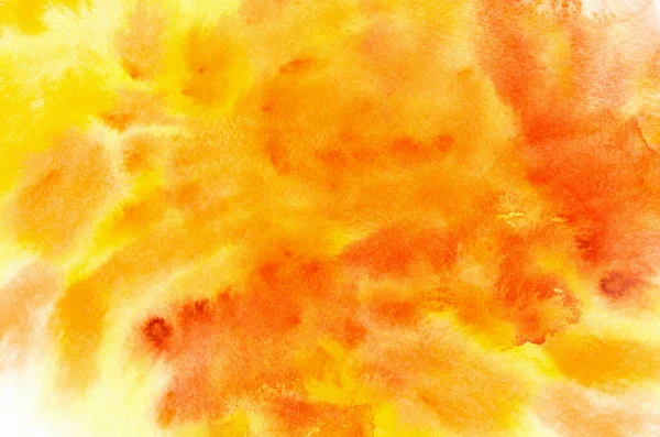 Aquarela Laranja Sobre Fundo Papel — Fotografia de Stock