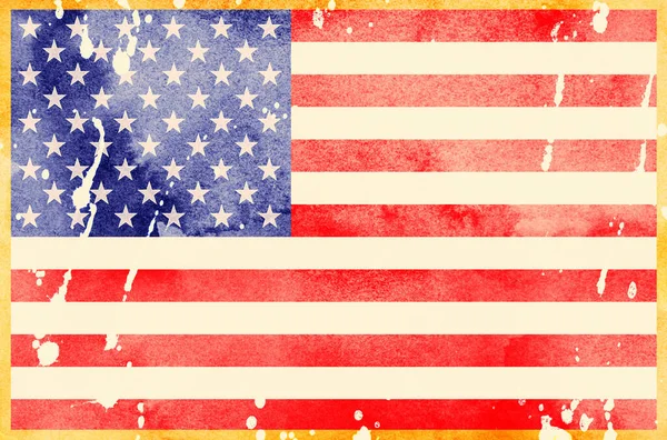 Usa Flagga Tema Bakgrund Isolerad Vit — Stockfoto