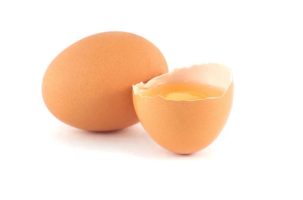 Brown Eggs White Background — Stock Photo, Image